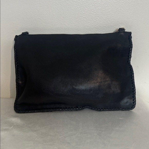 Uterqüe Foral Black Leather Purse - Picture 6 of 17